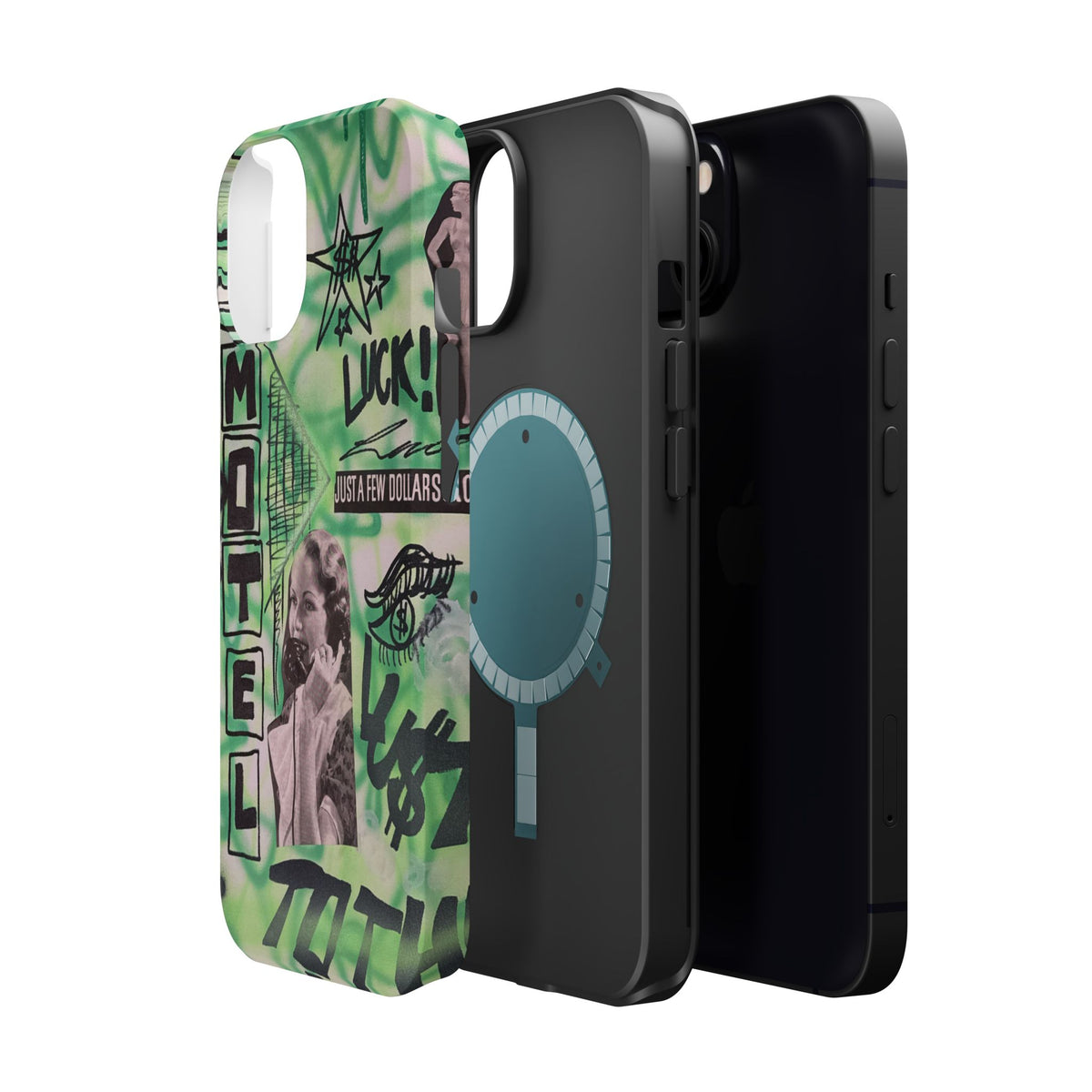 MagSafe "lust over luck" airbrush iPhone case