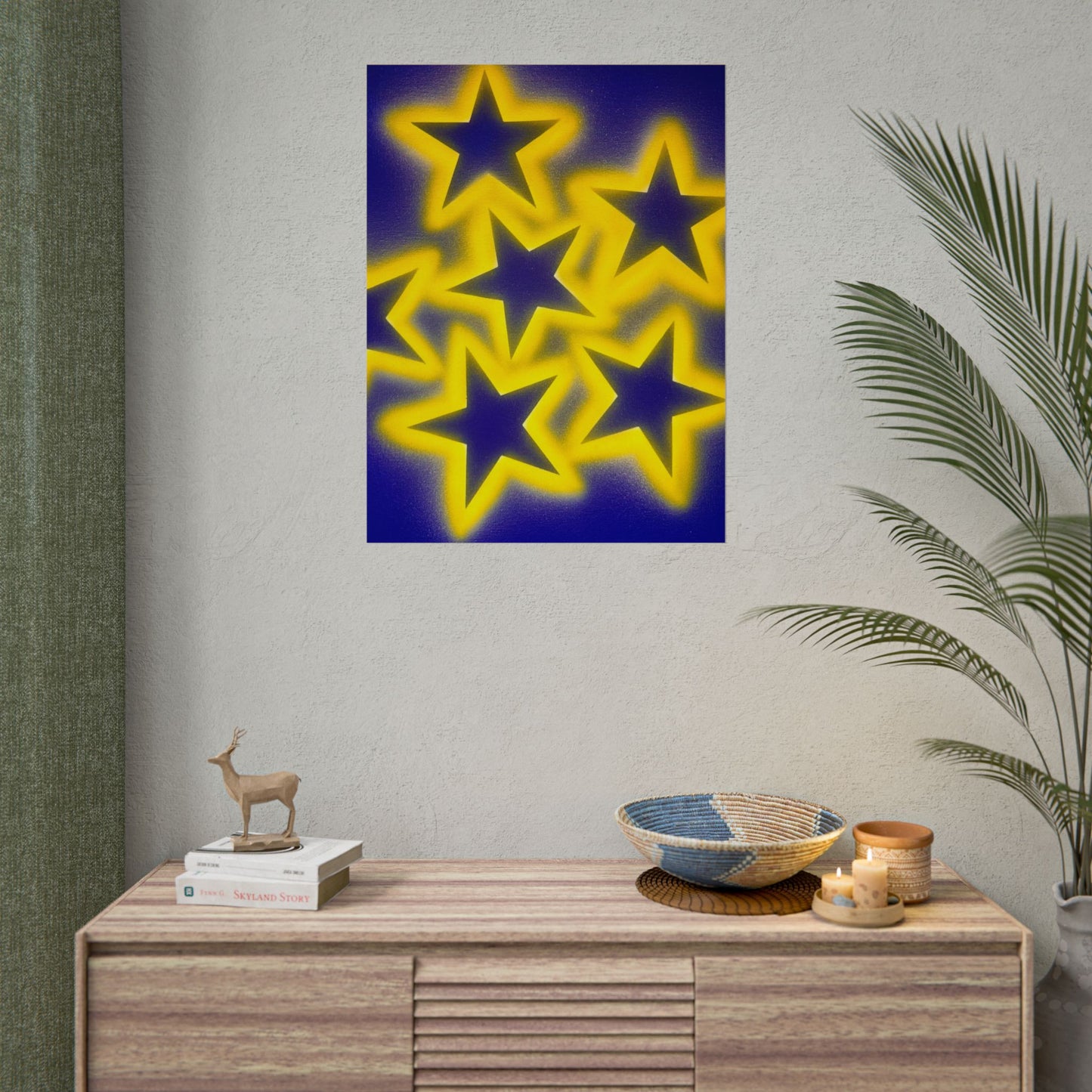 "cosmic crush" airbrush rolled print