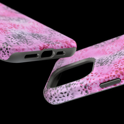 MagSafe "pink cheetah" airbrush iPhone case