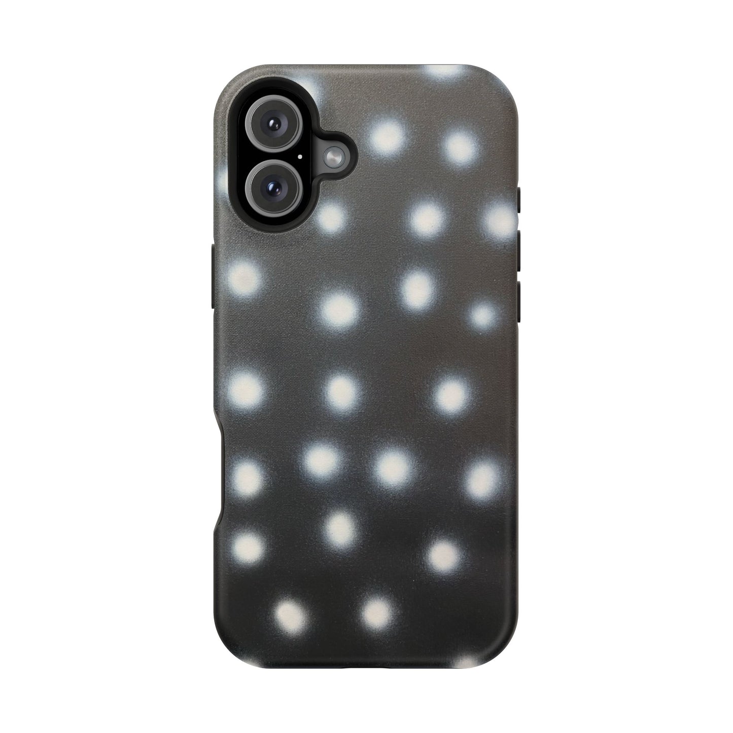 MagSafe "coconut noir polka dot" airbrush iPhone case