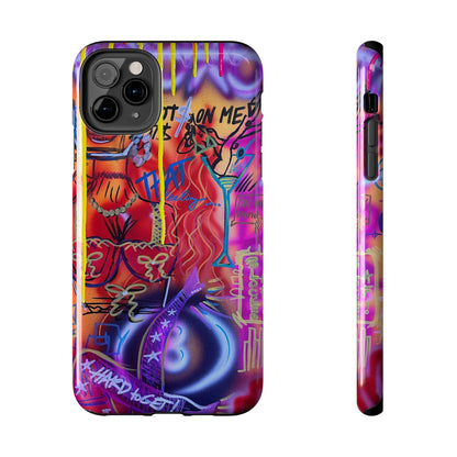 "shots on me" airbrush iPhone case