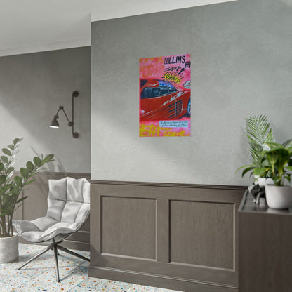 "miami momentos" airbrush rolled print