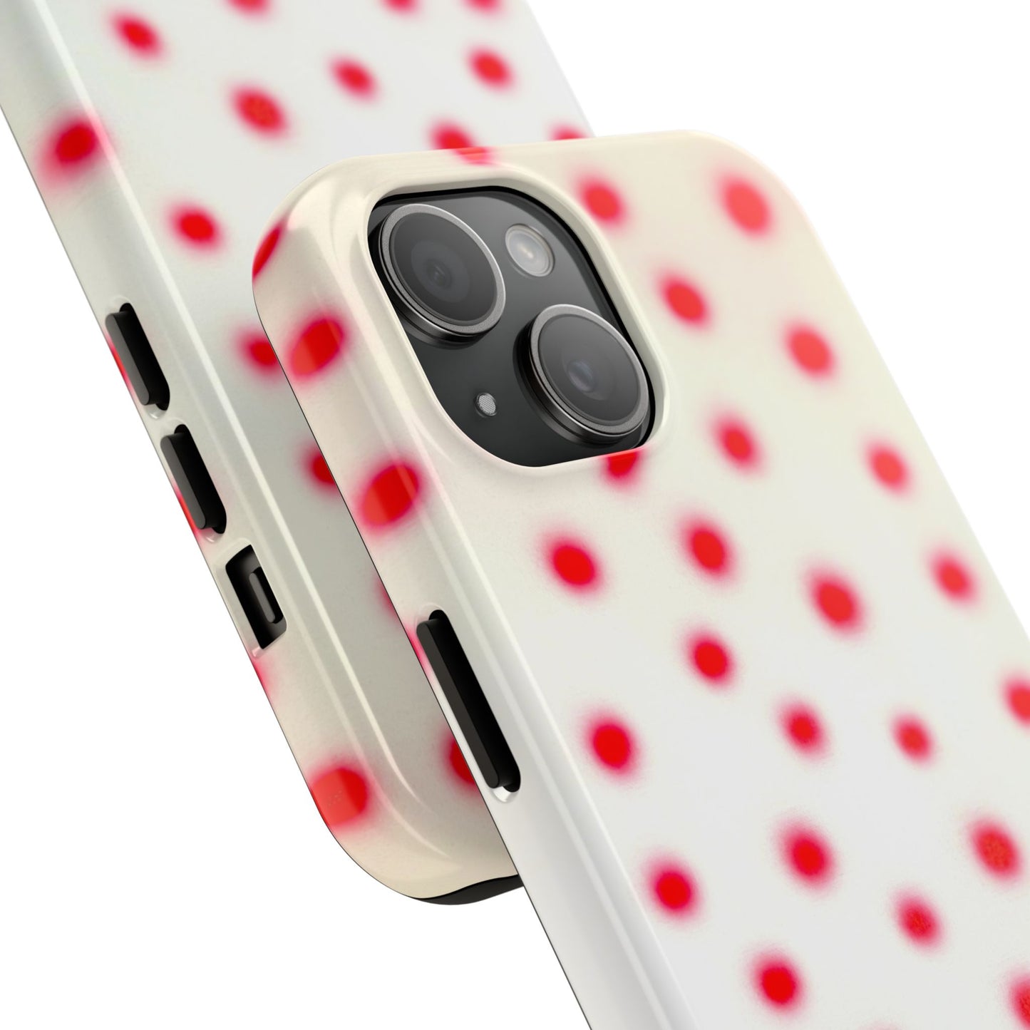 "vanilla cherry polka dot" airbrush iPhone case