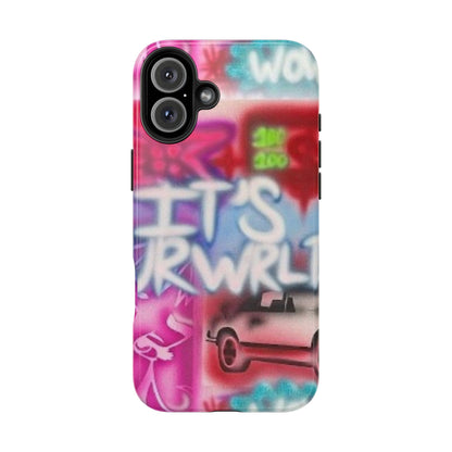 "it's ur WRLD" airbrush iPhone case