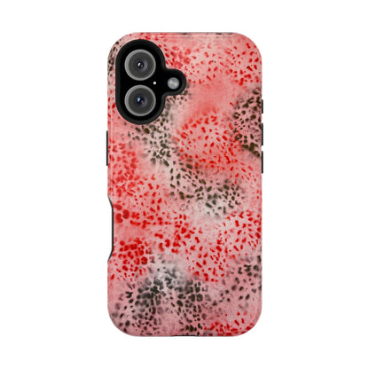 MagSafe "red cheetah" airbrush iPhone case