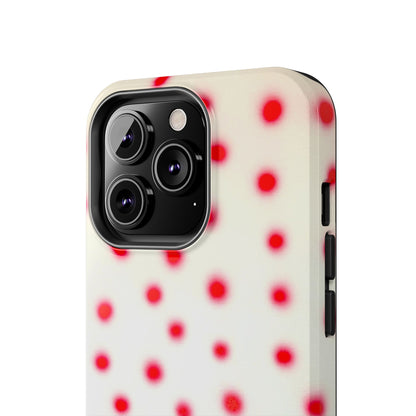 "vanilla cherry polka dot" airbrush iPhone case