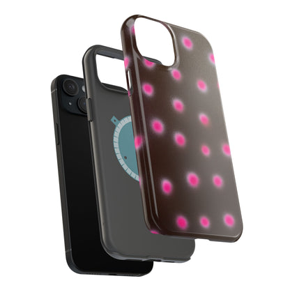 MagSafe "cherry mocha polka dot" airbrush iPhone case