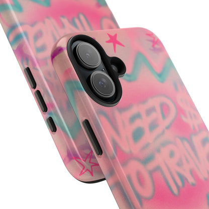 "need $$ to travel" airbrush iPhone case