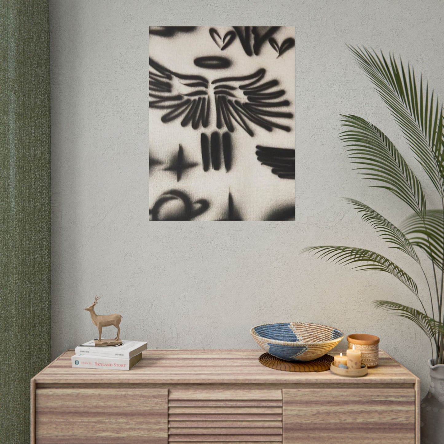 "angel energy" airbrush rolled print