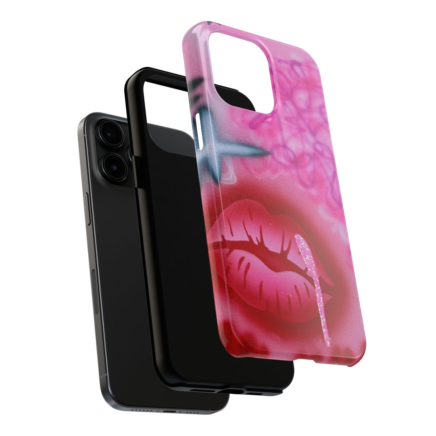 "glitter aura" airbrush iPhone case