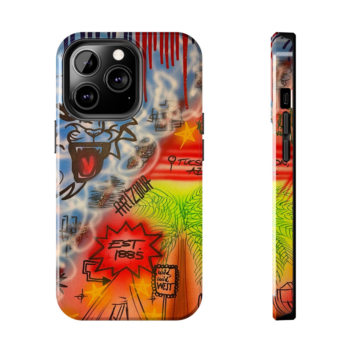 "tucson, arizona pt. 2" airbrush iPhone case