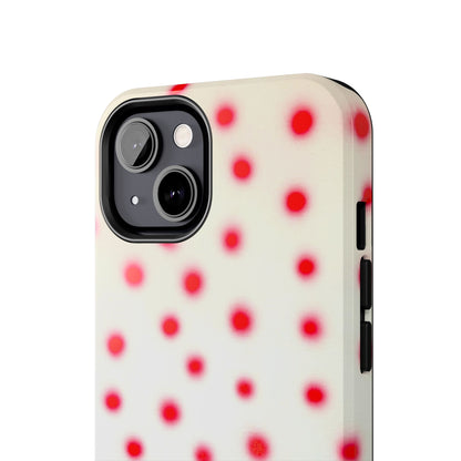 "vanilla cherry polka dot" airbrush iPhone case