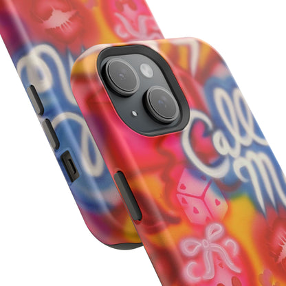 MagSafe „RUF MICH AN!“ Airbrush iPhone Hülle