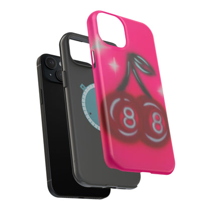 MagSafe "cherry 8ball" airbrush iPhone case