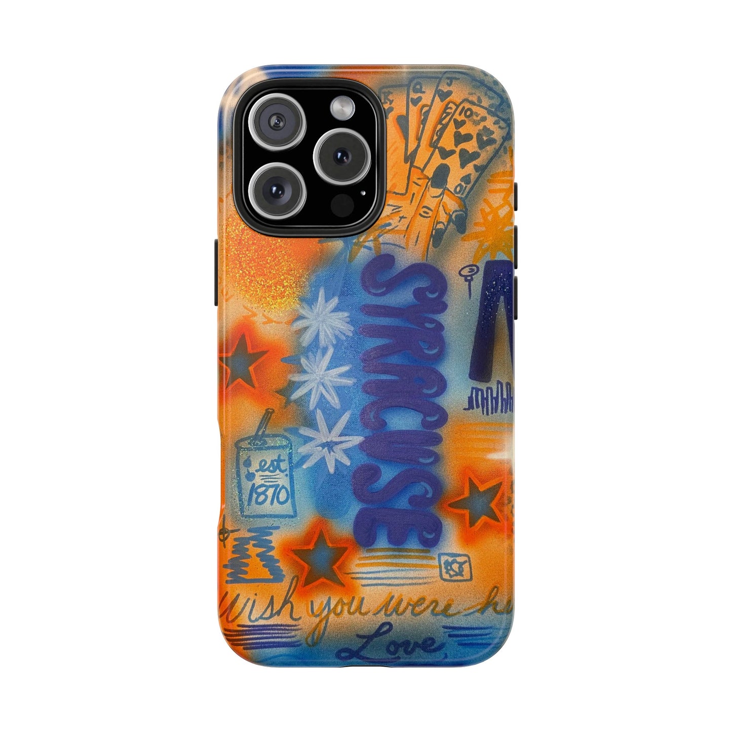 "syracuse" airbrush iPhone case