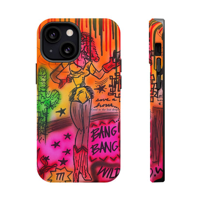 MagSafe "wild, wild west" airbrush iPhone case