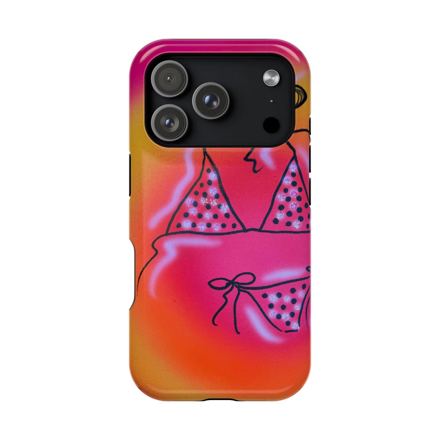 MagSafe "glitter bikini" airbrush iPhone case