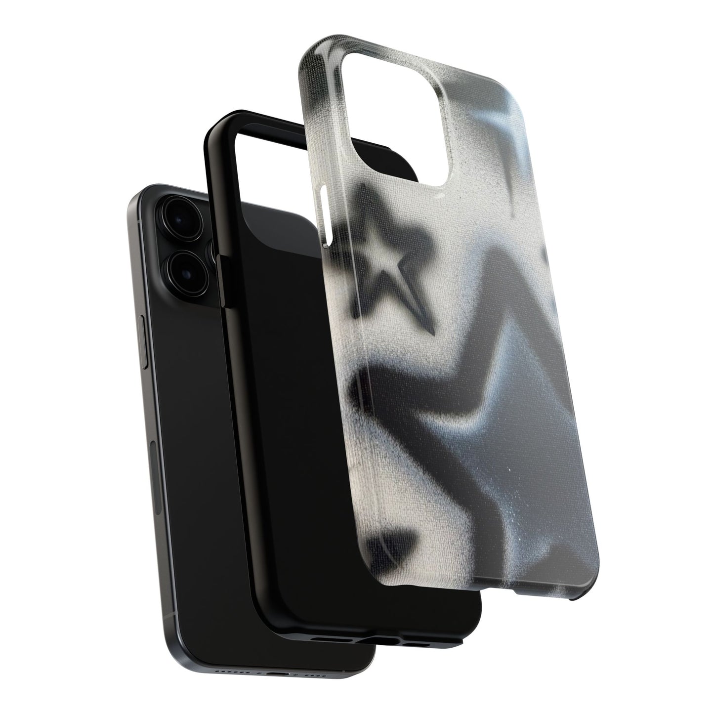 "black & white stars" airbrush iPhone case