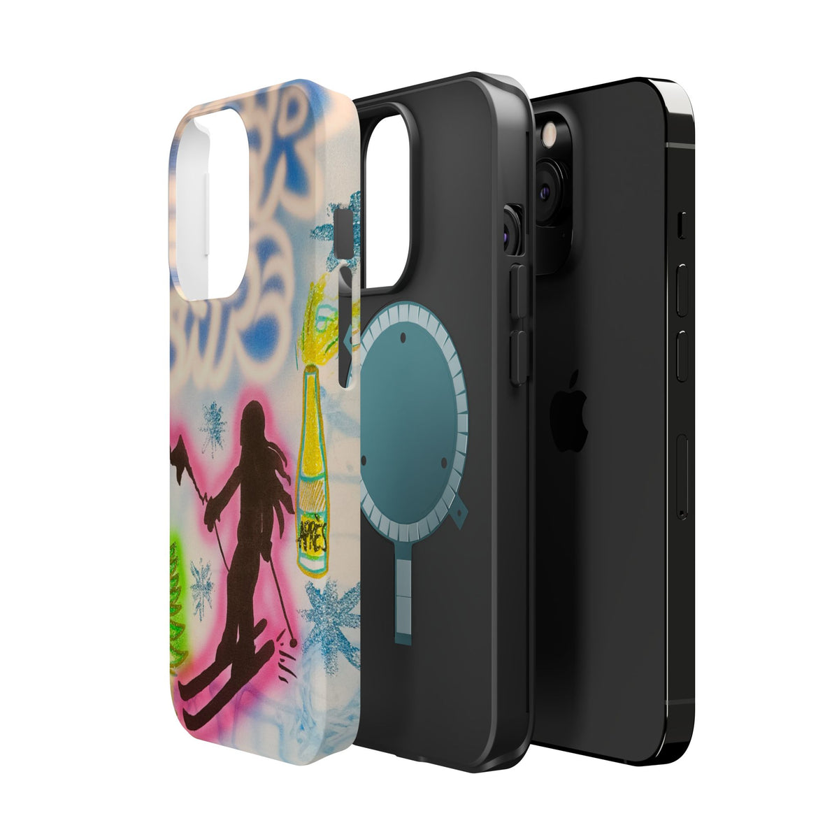 MagSafe "winter escape" airbrush iPhone case