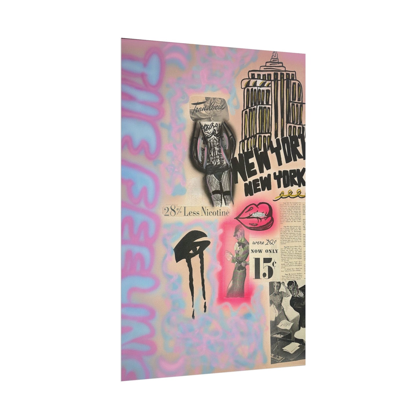 custom nyc airbrush rolled print