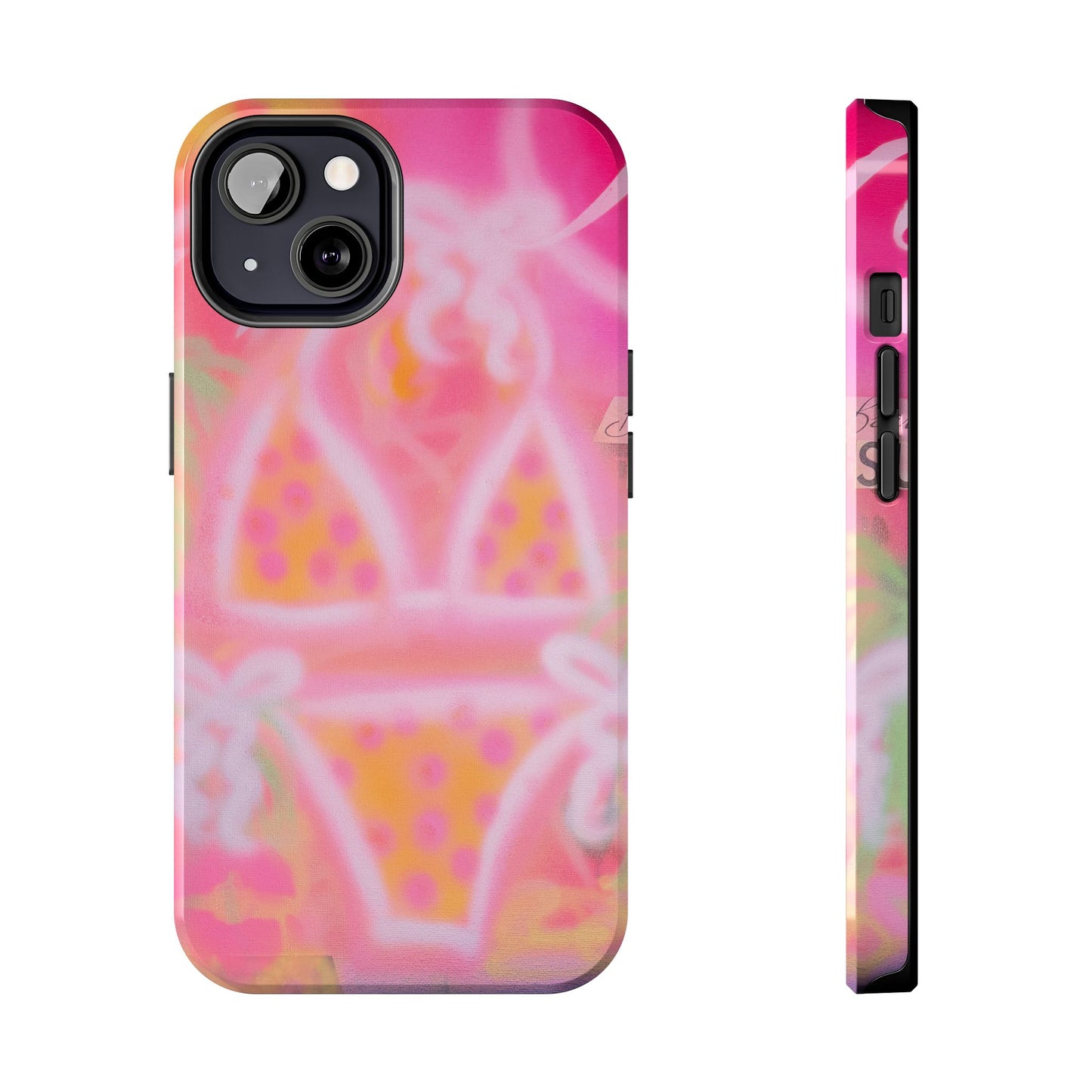 "yellow polka dot bikini" airbrush iPhone case