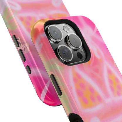 MagSafe "yellow polka dot bikini" airbrush iPhone case