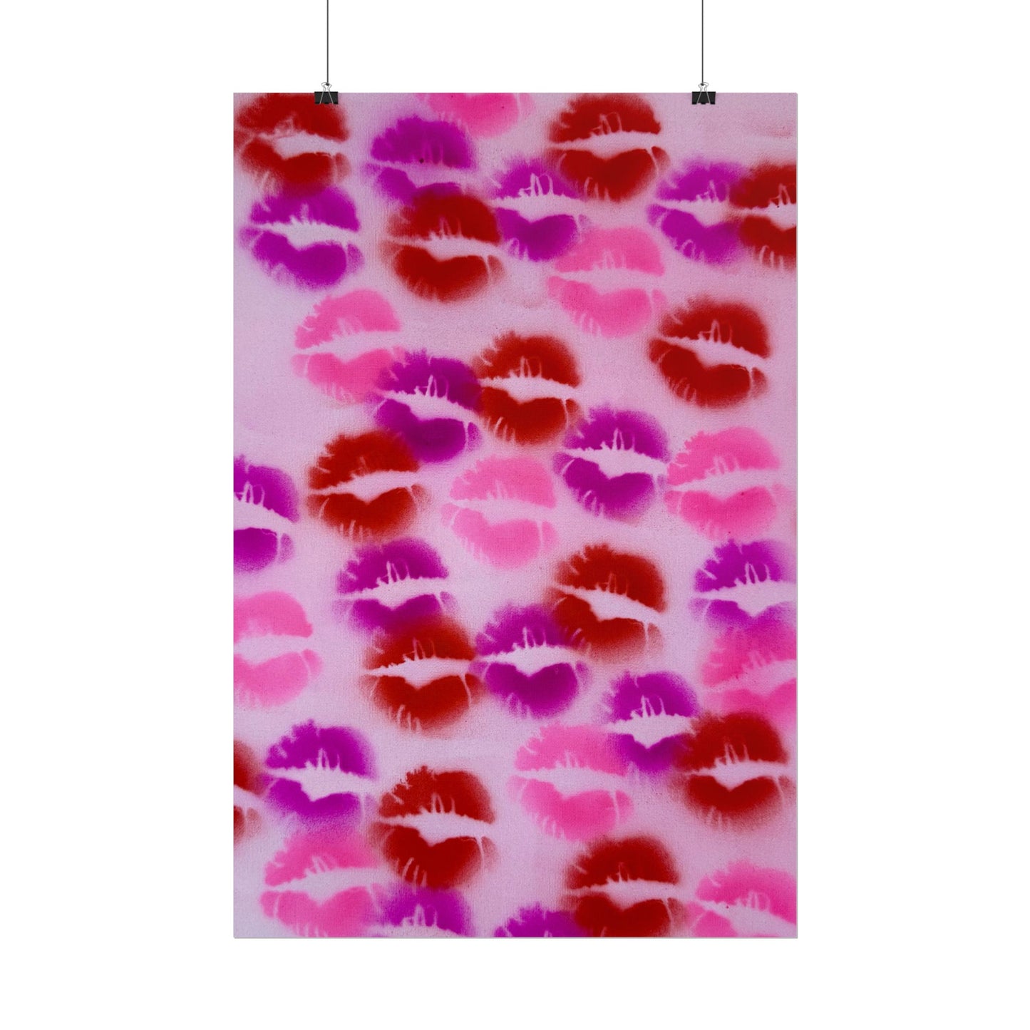 "mwah!" airbrush rolled print