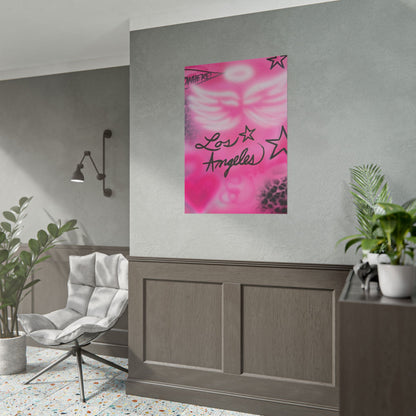 "pink angel wings" airbrush rolled print