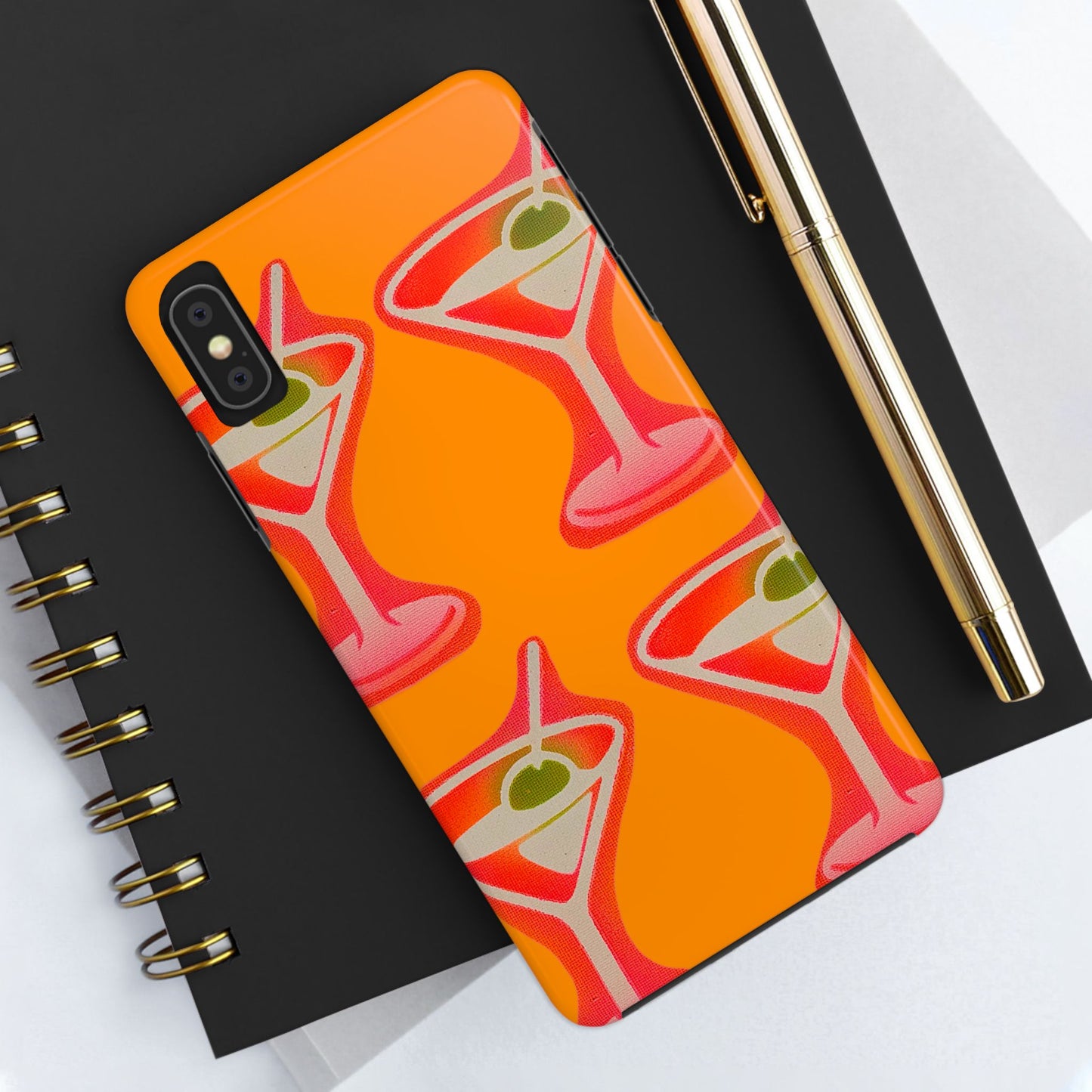 "shaken, not stirred” airbrush iPhone case