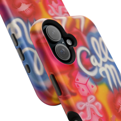 MagSafe „RUF MICH AN!“ Airbrush iPhone Hülle