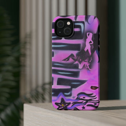 MagSafe "neon nights" airbrush iPhone case