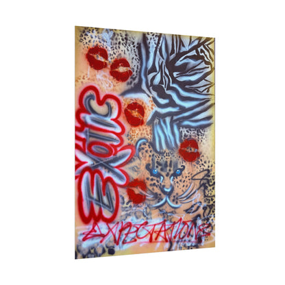 "exotic expectations" airbrush rolled print