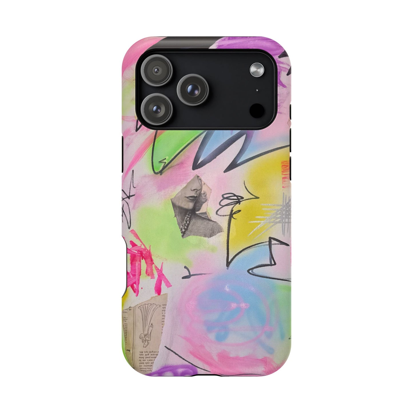 MagSafe "pastel static" airbrush iPhone case