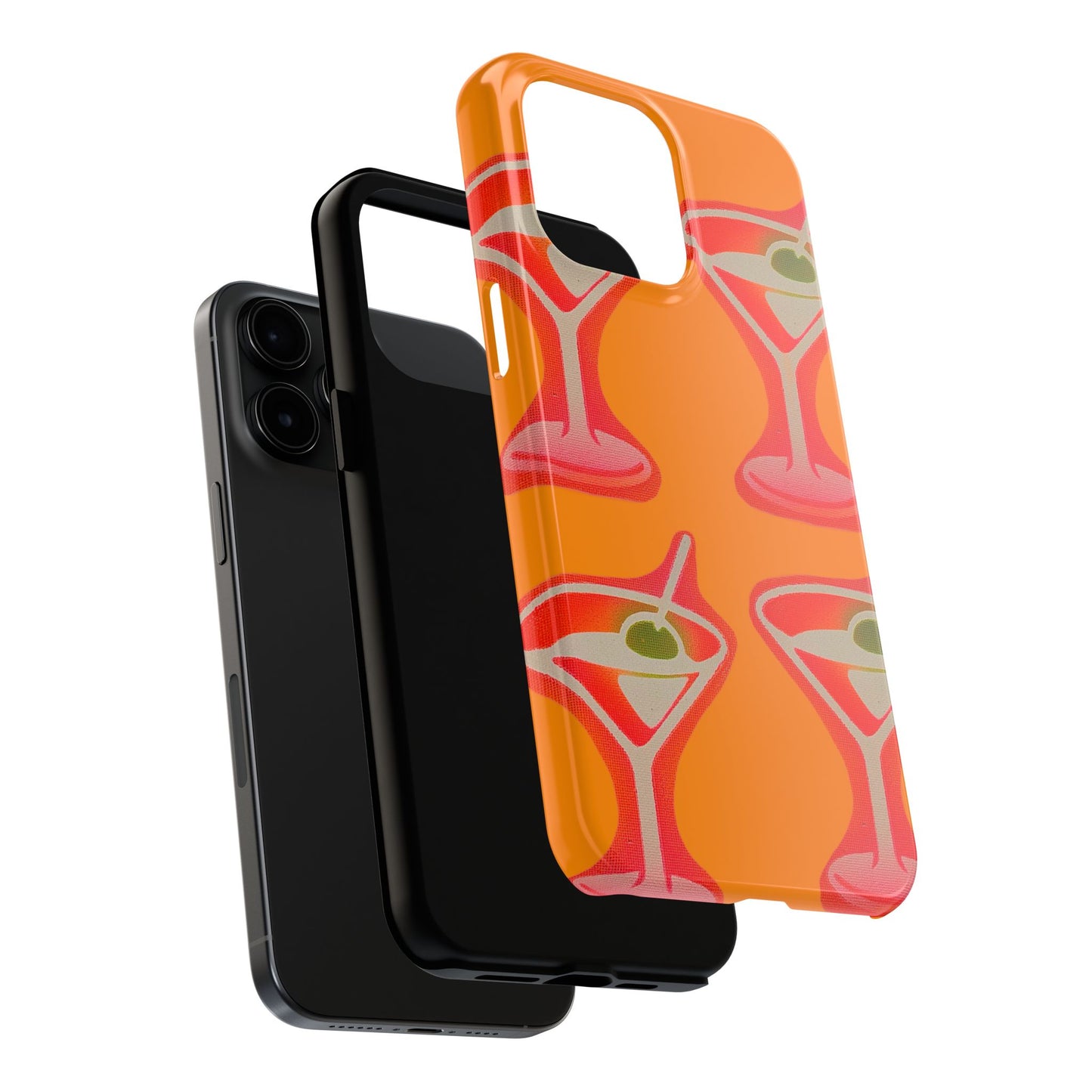 "shaken, not stirred” airbrush iPhone case