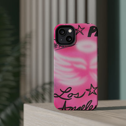MagSafe "pinke Engelsflügel" Airbrush iPhone Hülle