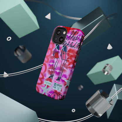 MagSafe "tickled pink" airbrush iPhone case