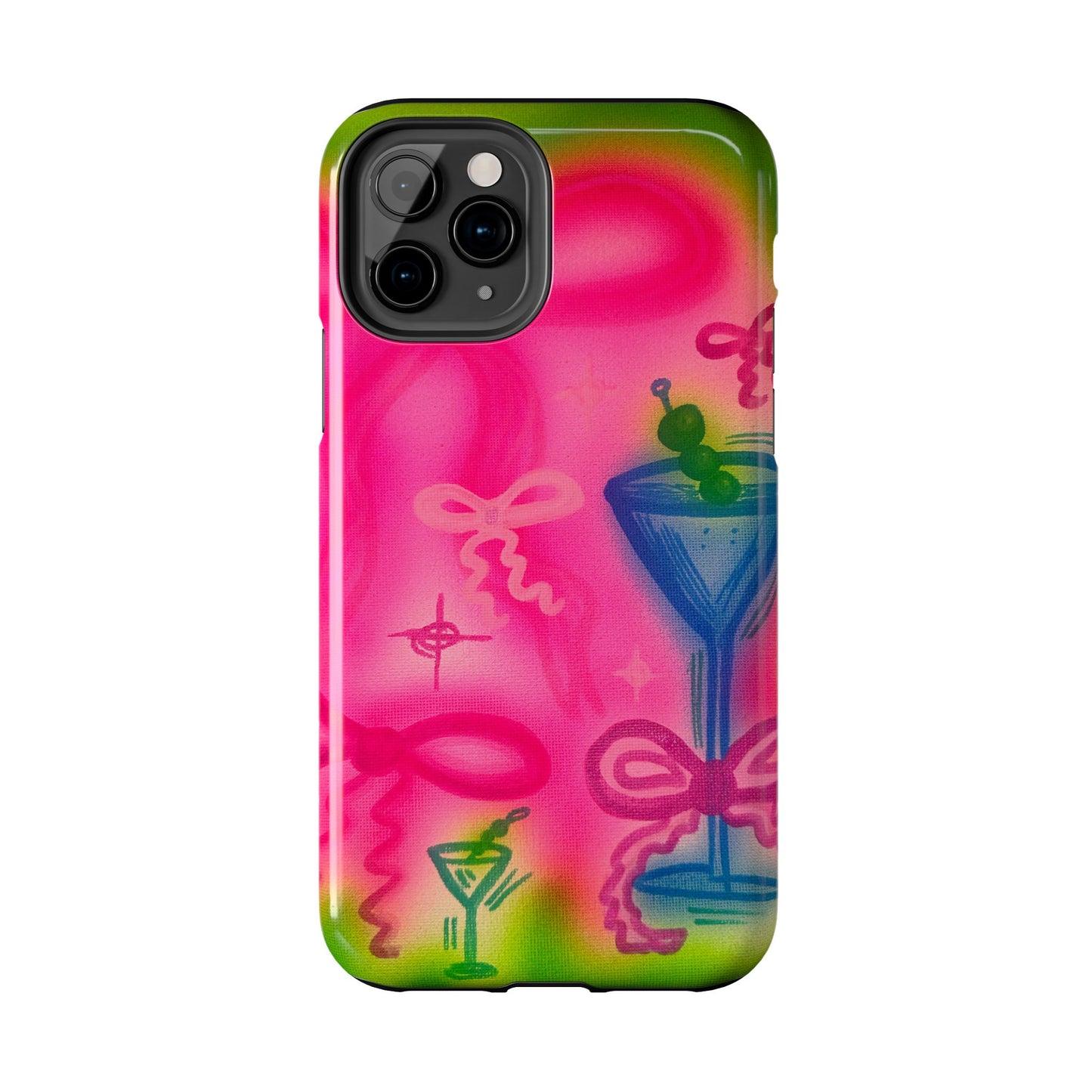 "bow martini" airbrush iPhone case