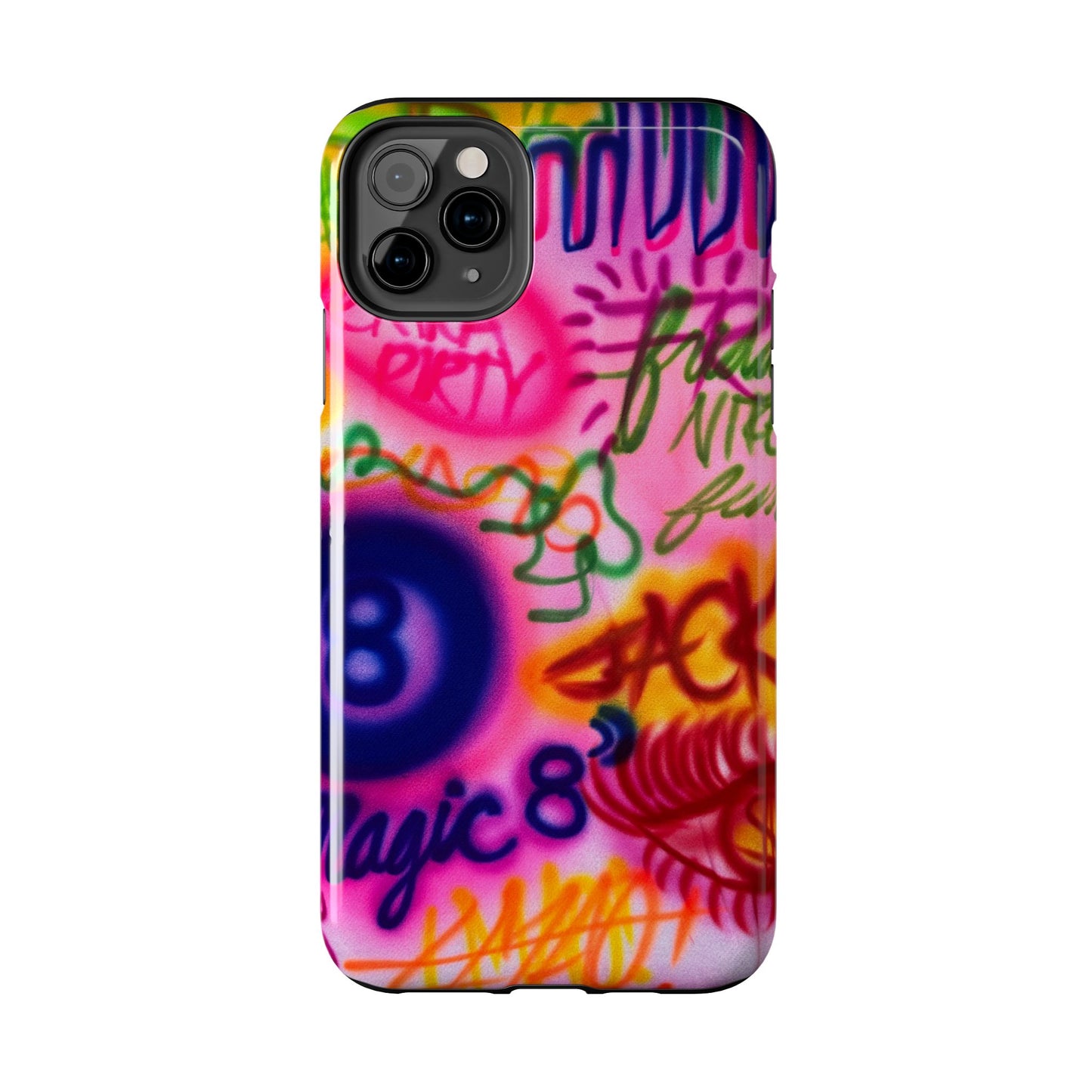 "colorful chaos" airbrush iPhone case
