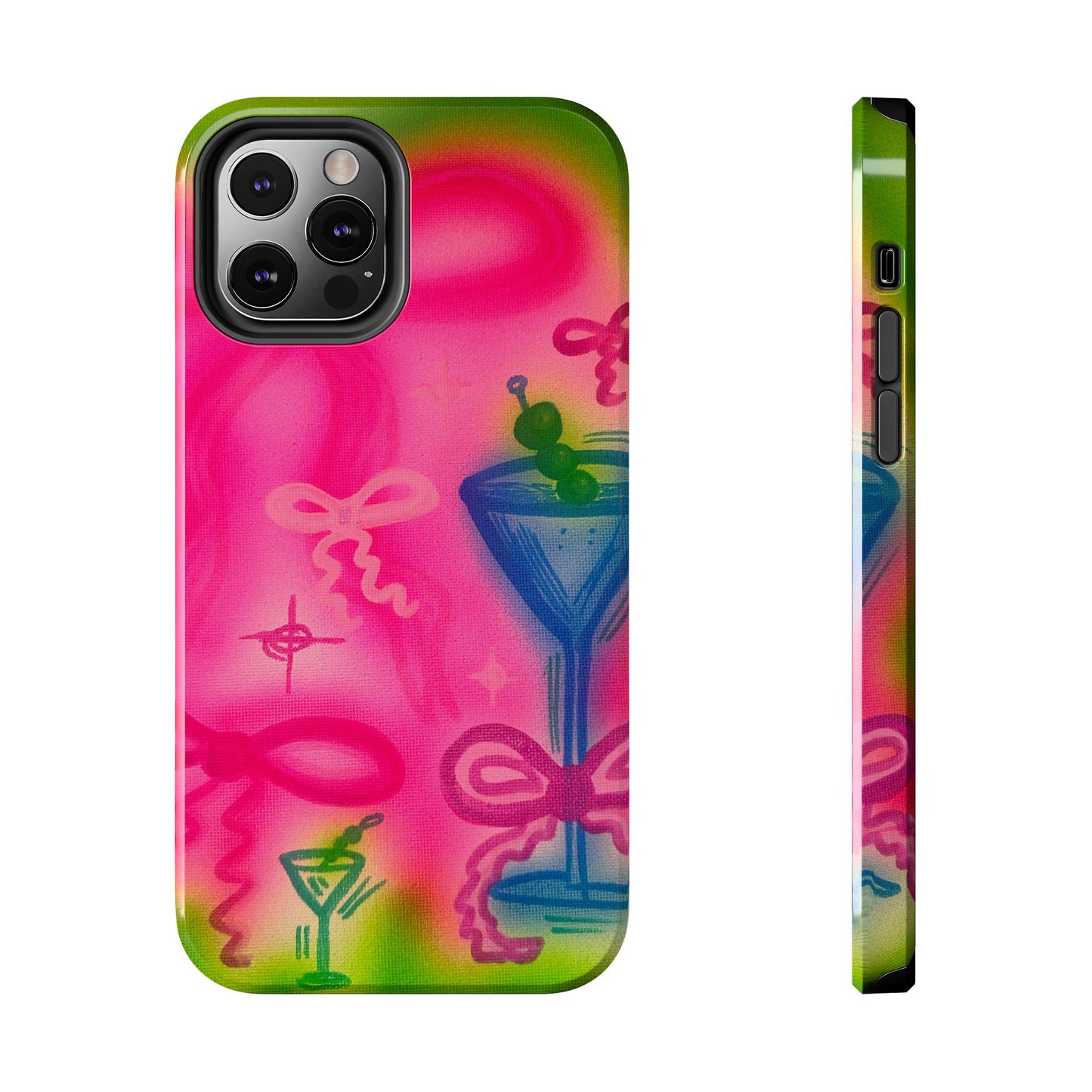 "bow martini" airbrush iPhone case