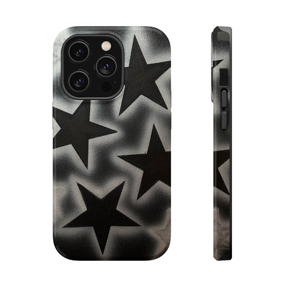 MagSafe "chrome stars" airbrush iPhone case