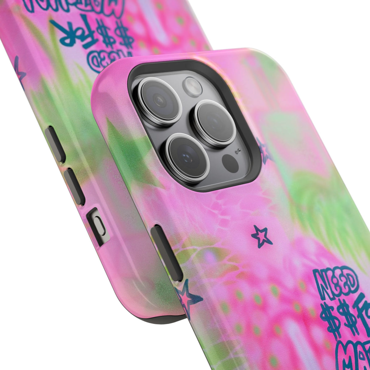 MagSafe "need $$ for matcha" airbrush iPhone case