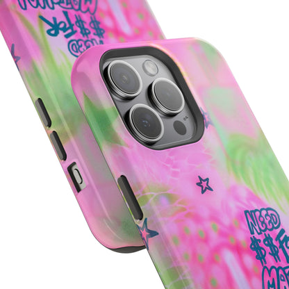 MagSafe "need $$ for matcha" airbrush iPhone case