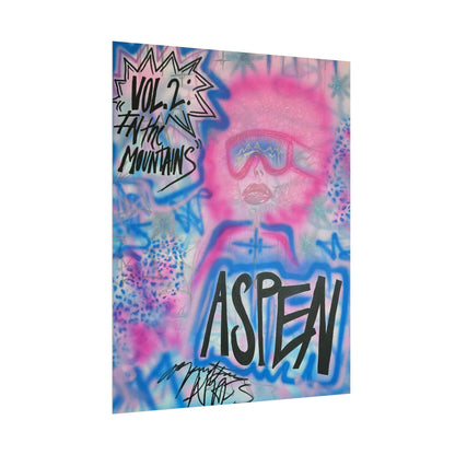 "aspen aspirations" airbrush rolled print