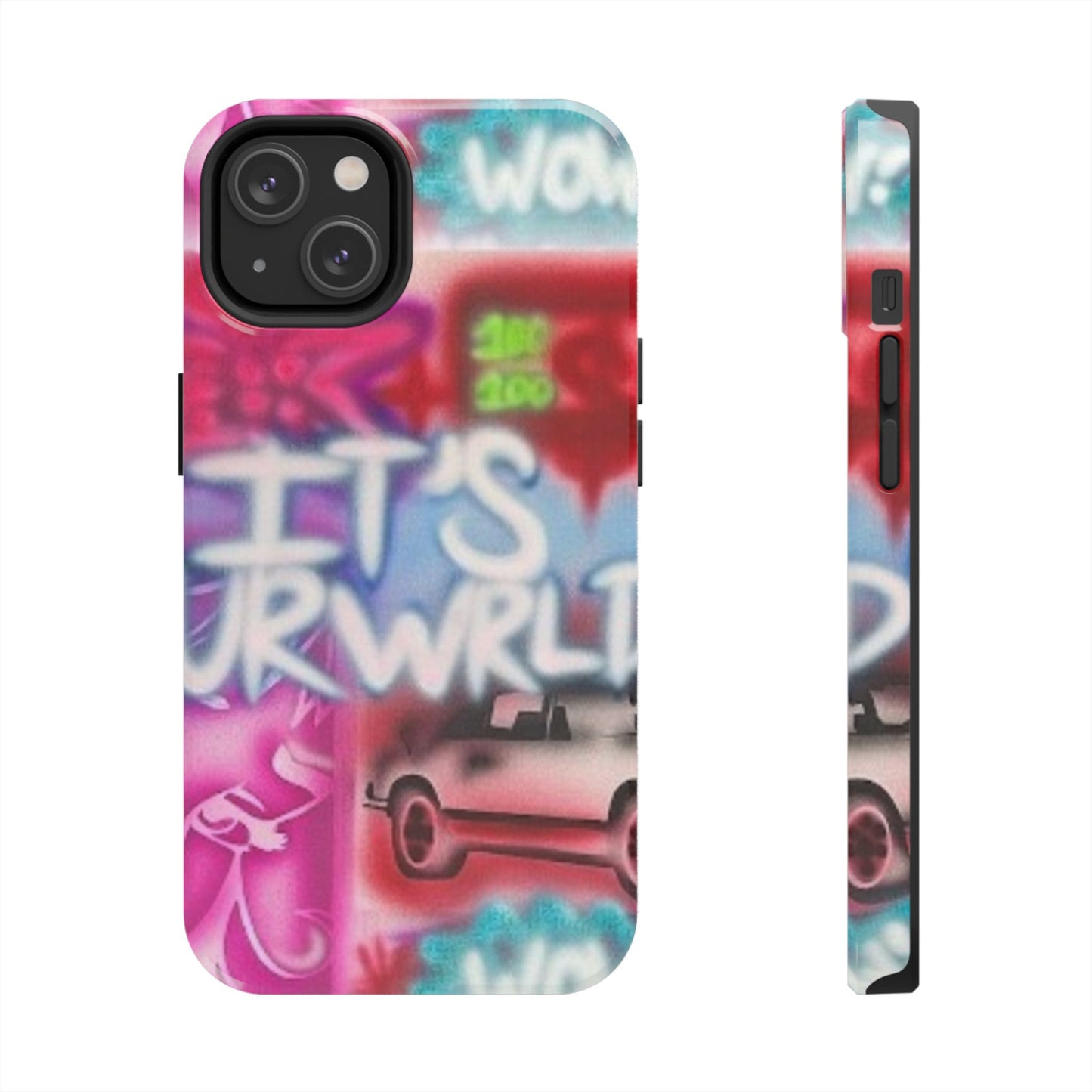 "it's ur WRLD" airbrush iPhone case