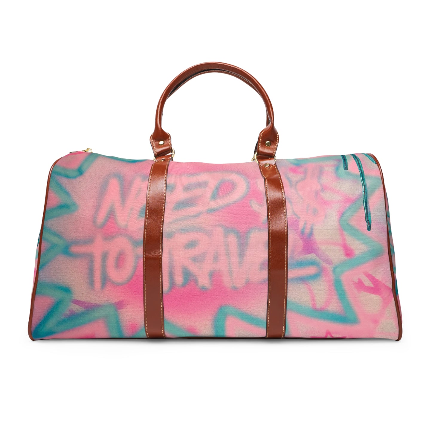 "need $$ to travel" airbrush waterproof travel bag