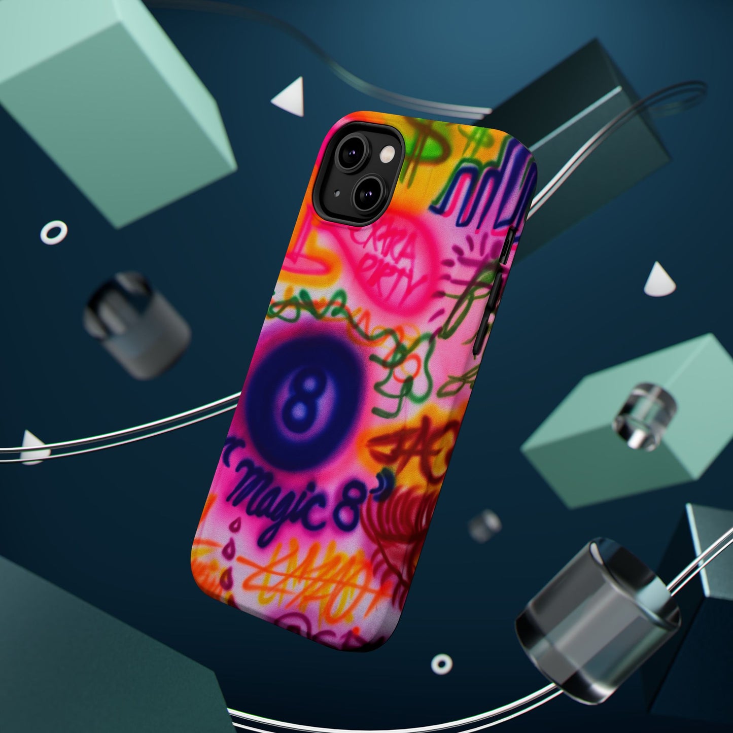 MagSafe "farbenfrohes Chaos" Airbrush-iPhone-Hülle