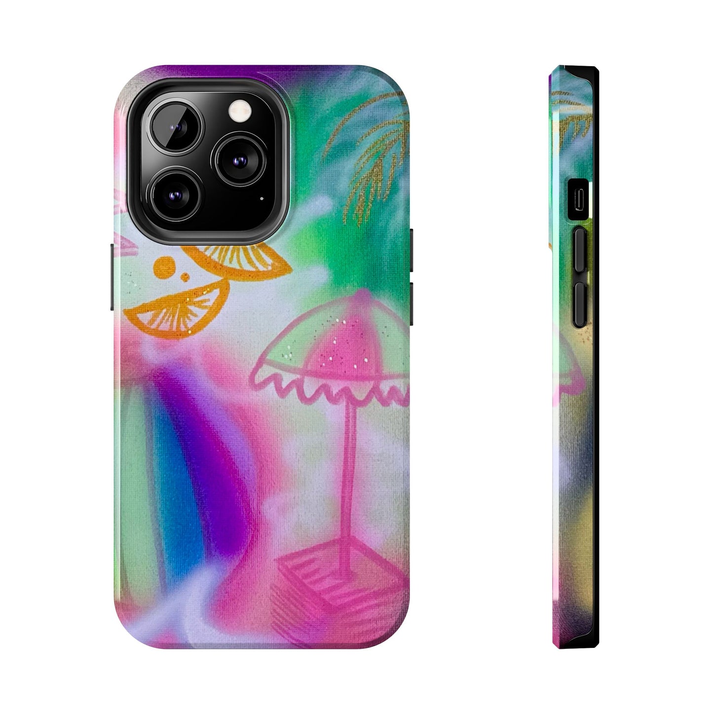 "on the beach" airbrush iPhone case