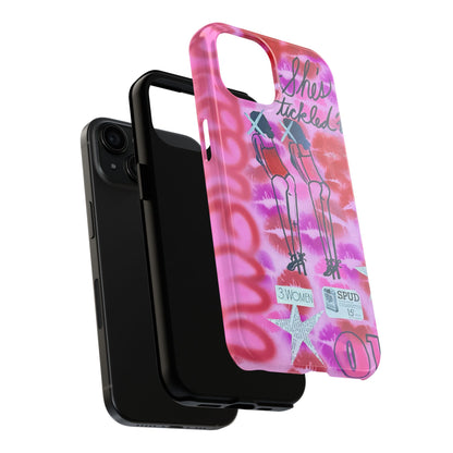 "tickled pink" airbrush iPhone case