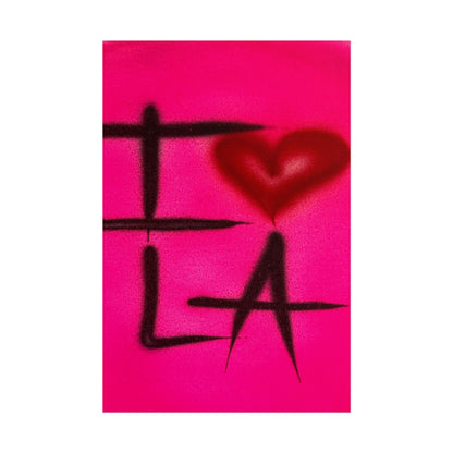 "i <3 LA" airbrush rolled print