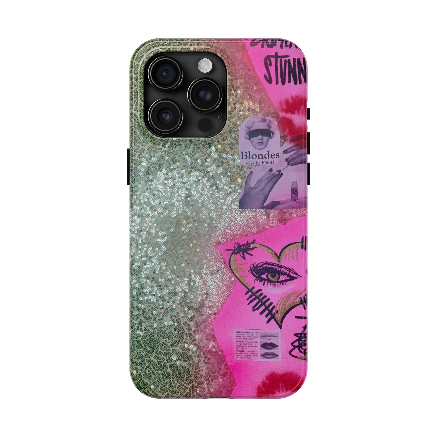 "glitter gloss" airbrush iPhone case